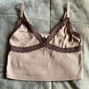 Full Tilt Lace Trimmed Tank Top